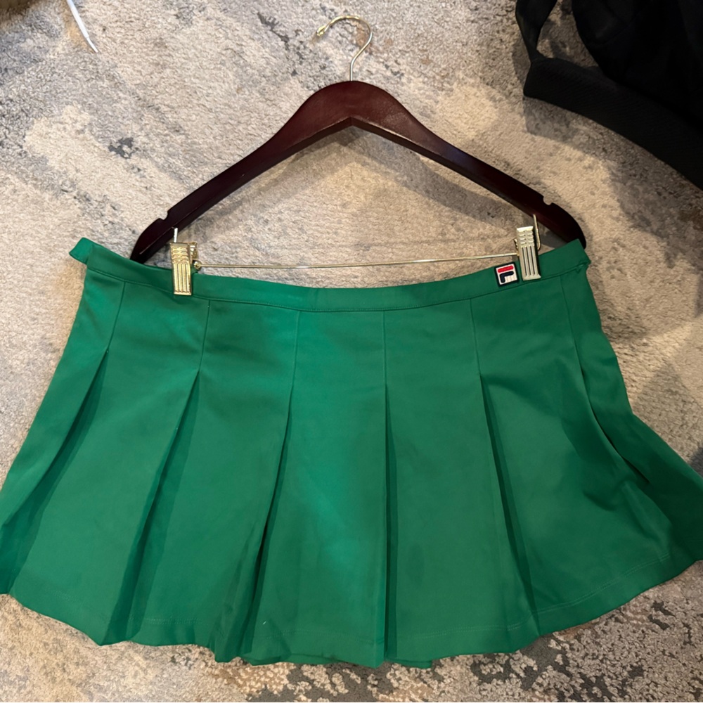 Hailey x Fila Vibrant Green Mini Skirt
